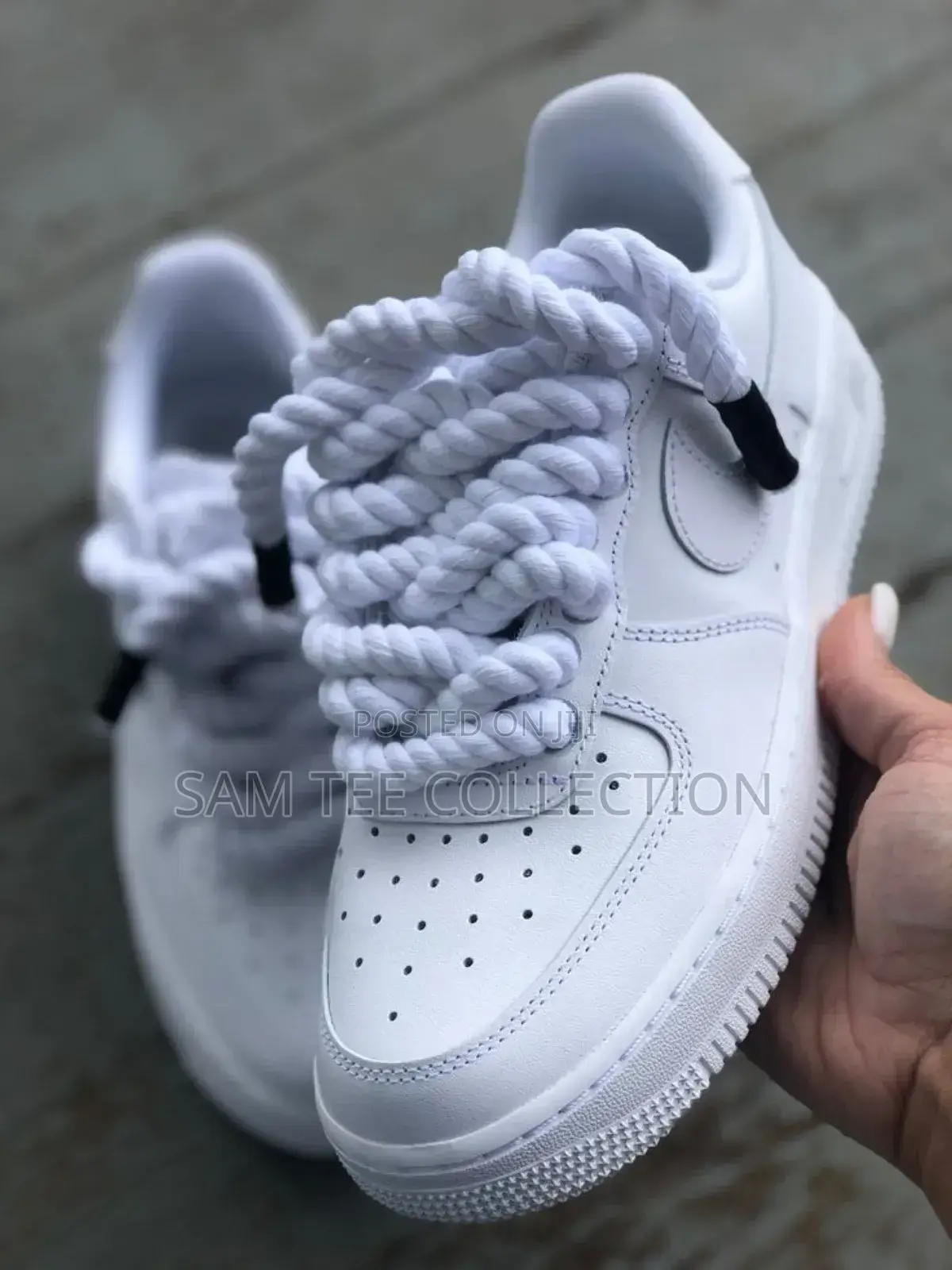 Big Lace Air Force 1, Premium All Black and All White.