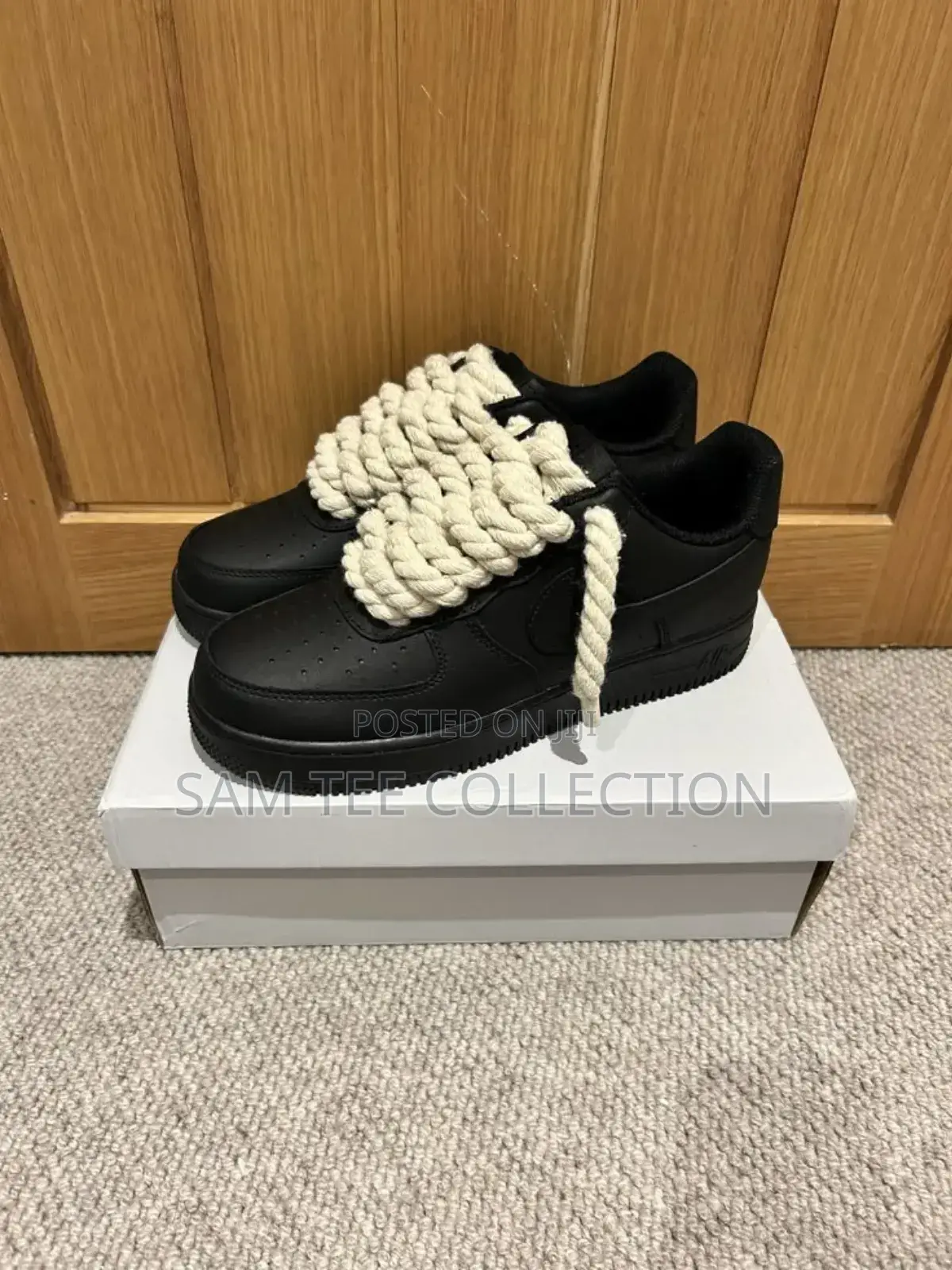 Big Lace Air Force 1, Premium All Black and All White.