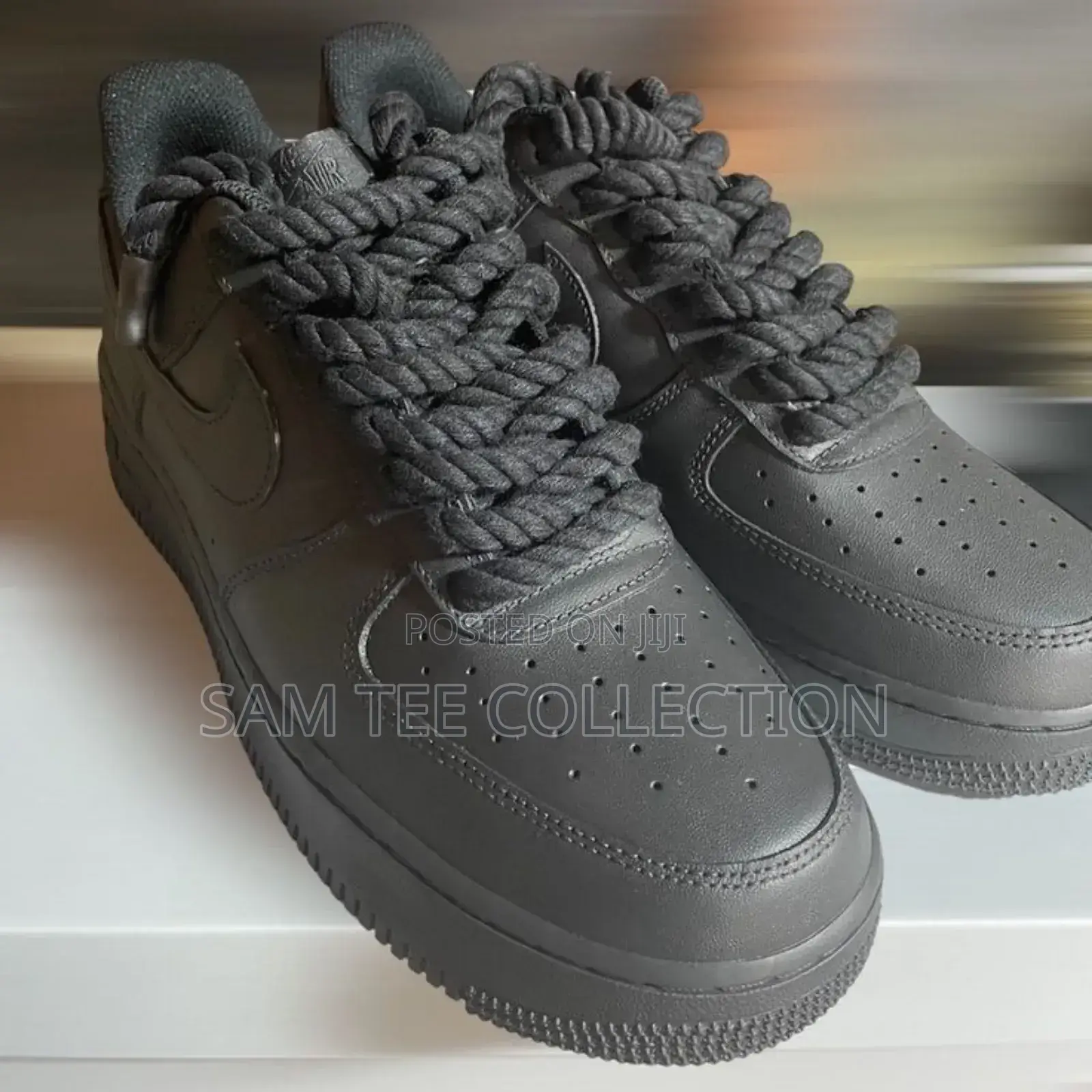 Big Lace Air Force 1, Premium All Black and All White.