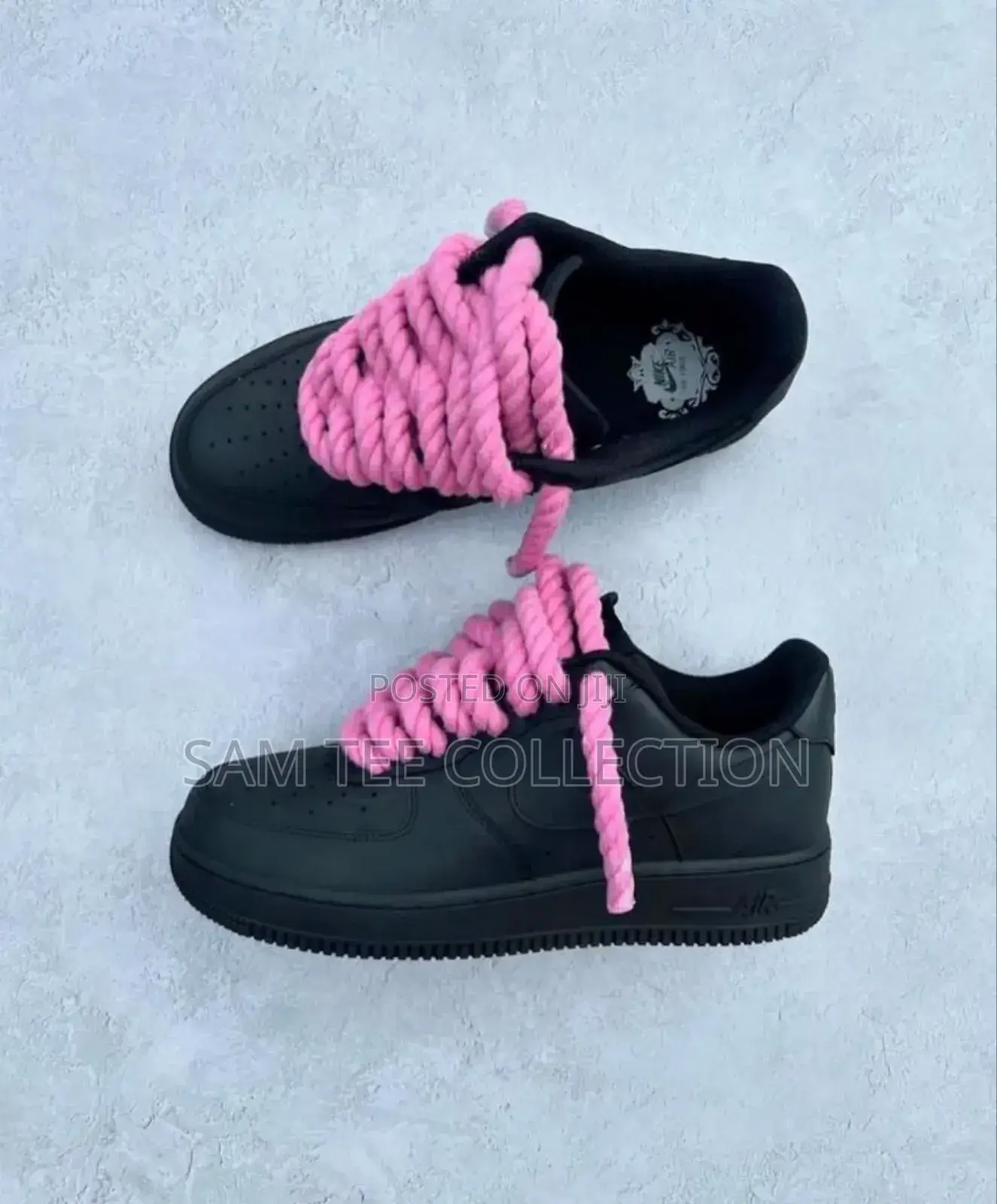 Big Lace Air Force 1, Premium All Black and All White.
