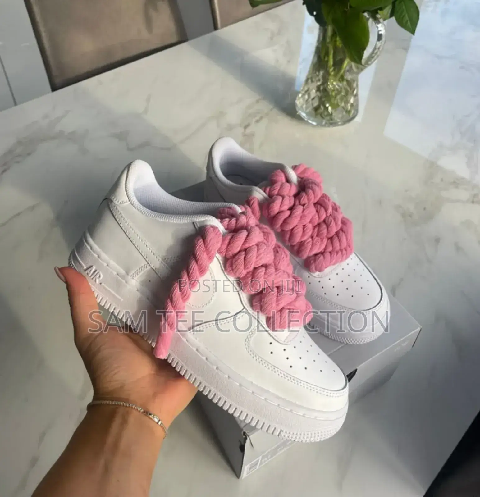 Big Lace Air Force 1, Premium All Black and All White.