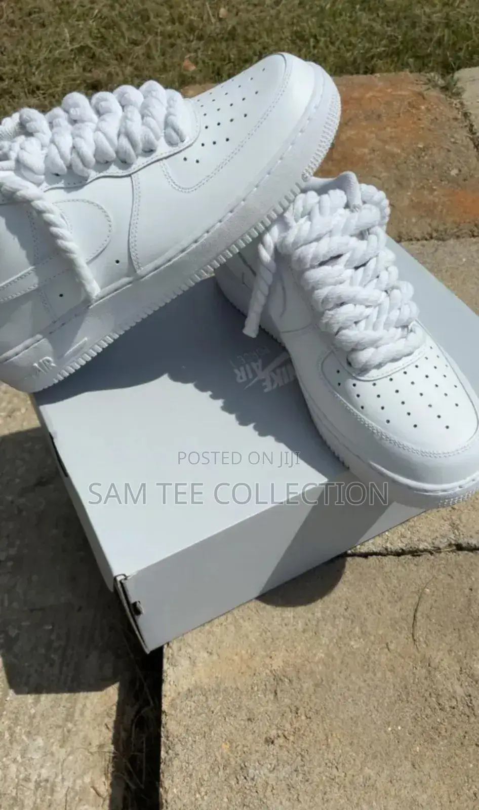 Big Lace Air Force 1, Premium All Black and All White.