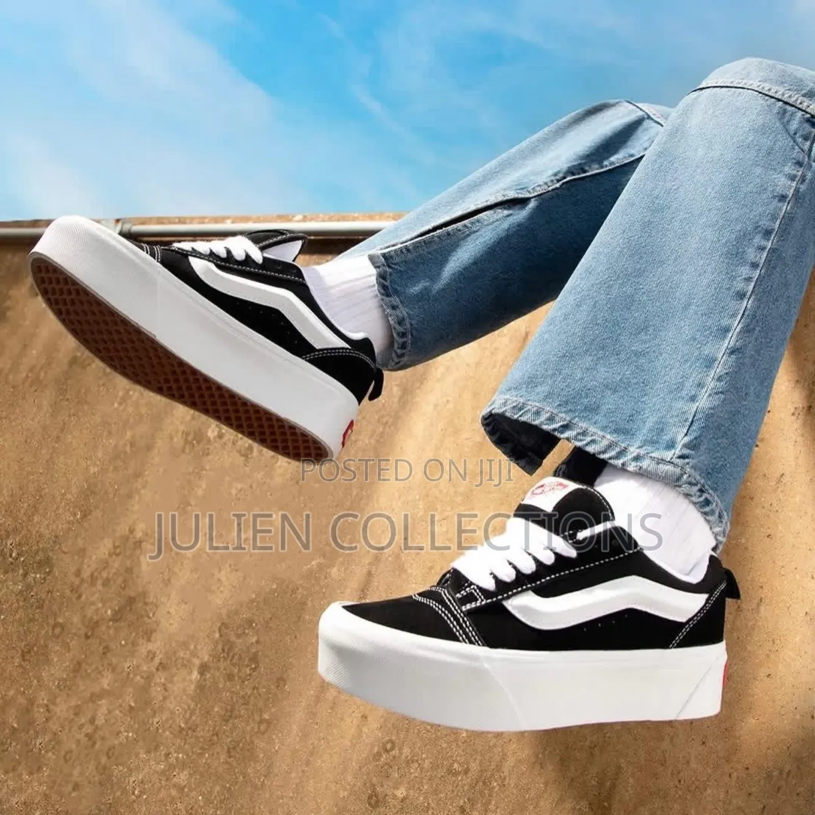 Van Old Skool Big Sole Black and White
