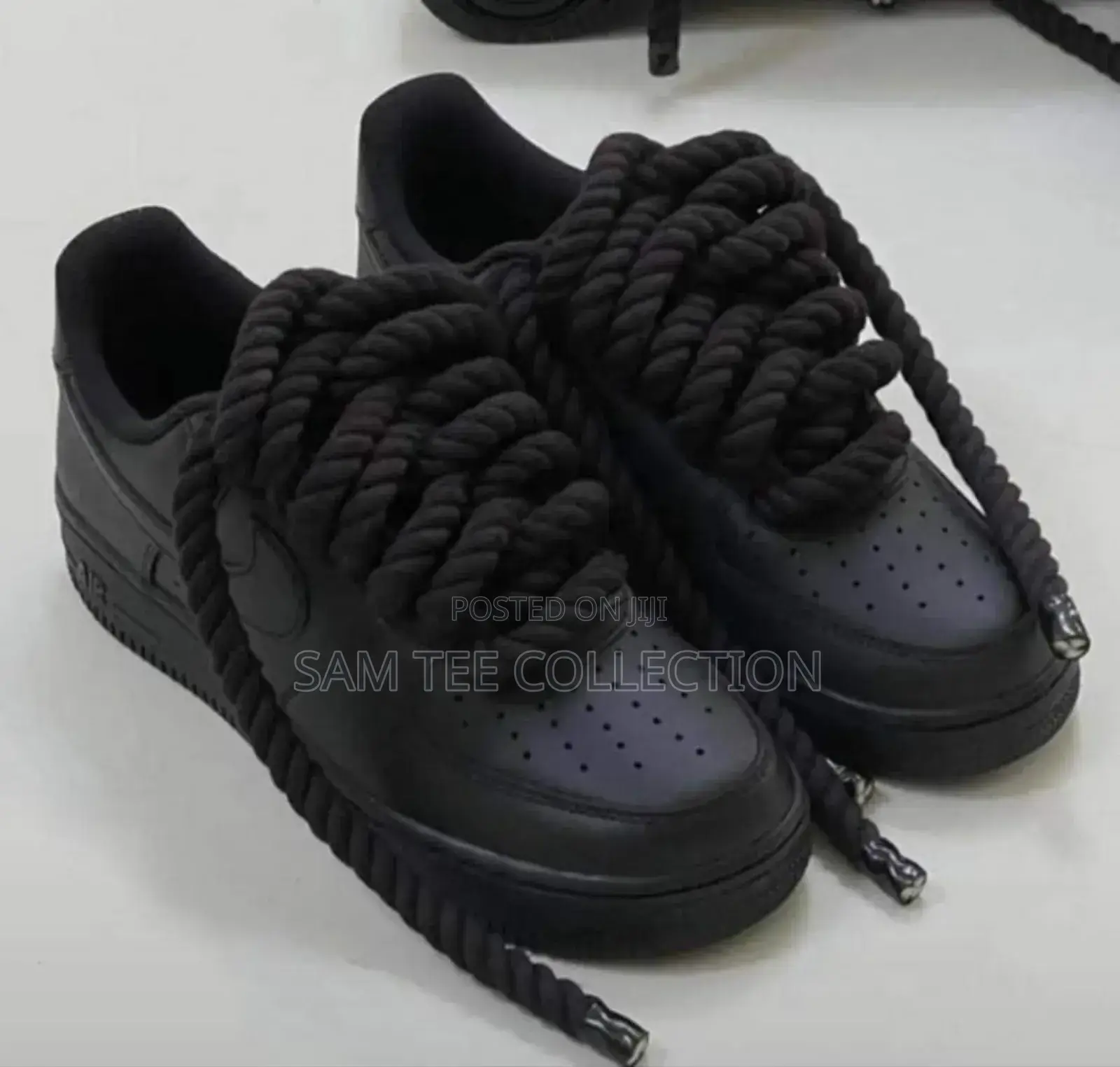 Big Lace Air Force 1, Premium All Black and All White.