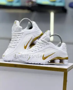 Nike Shox White Gold