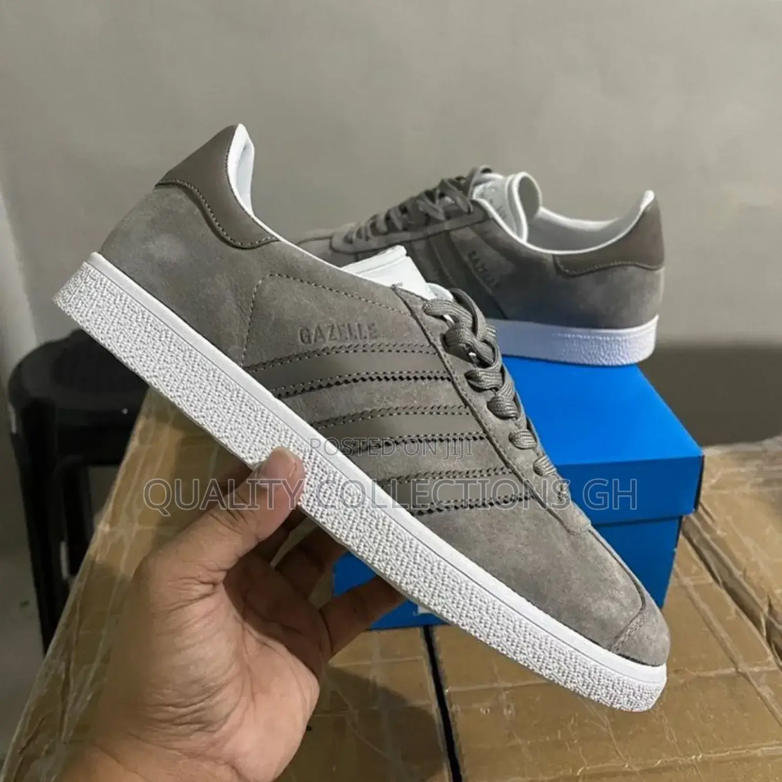 Adidas Gazelle Grey and White