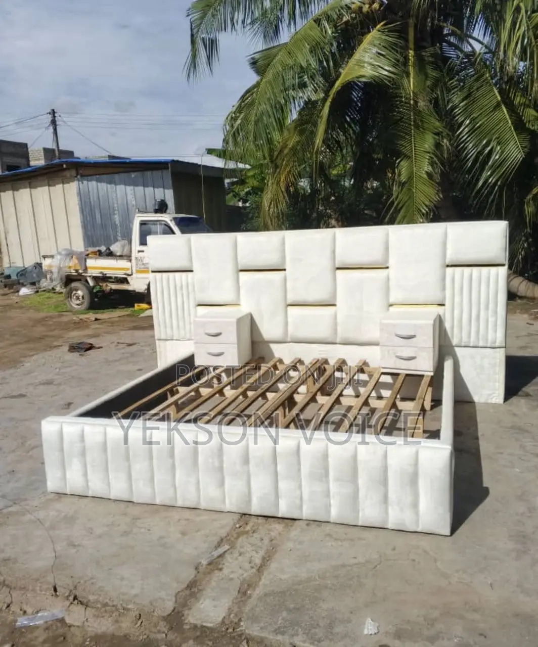 Foreign King Oversized Bed Frame With Drawers