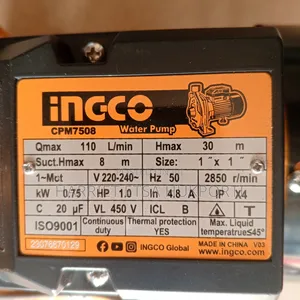 750w 1.0hp Ingco Centrifugal Water Pump (Brand New)