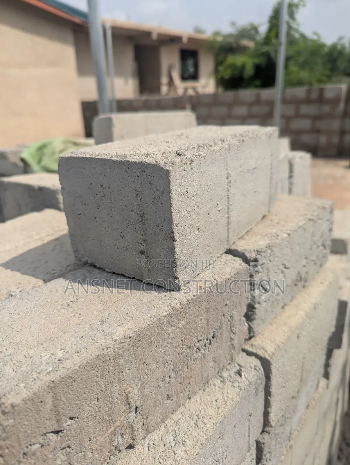 Pavement Blocks Made With Industrial Machine