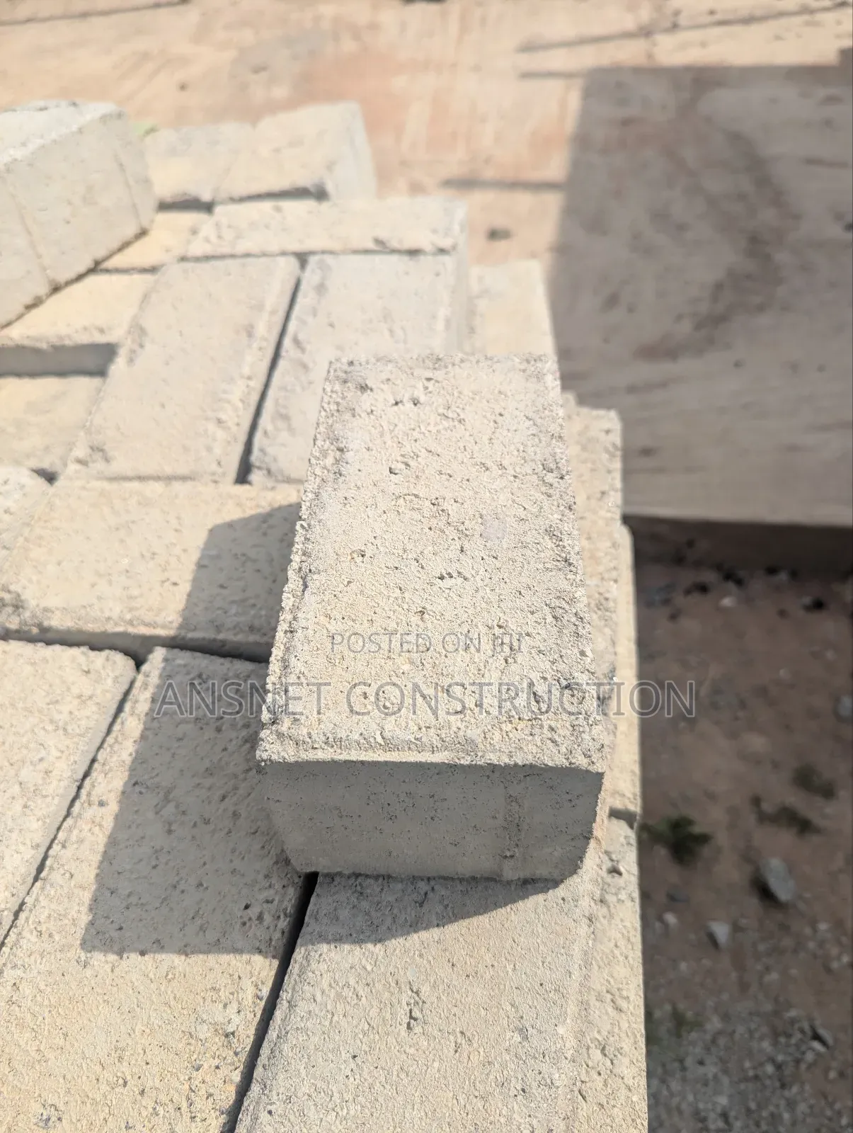 Pavement Blocks Made With Industrial Machine
