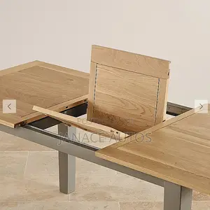 St. Ives 6-8 Extendable Dining Table(Top Only!) Natural Solid Oak/Grey