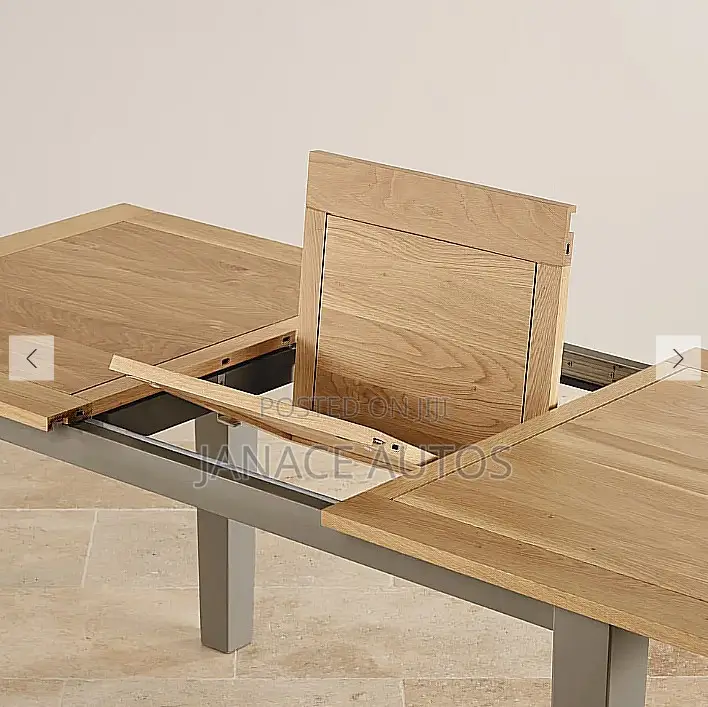 St. Ives 6-8 Extendable Dining Table(Top Only!) Natural Solid Oak/Grey