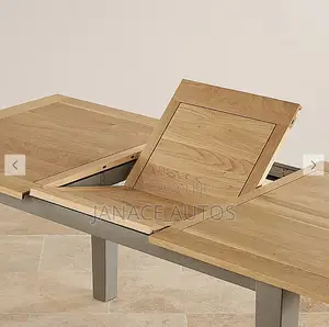 St. Ives 6-8 Extendable Dining Table(Top Only!) Natural Solid Oak/Grey