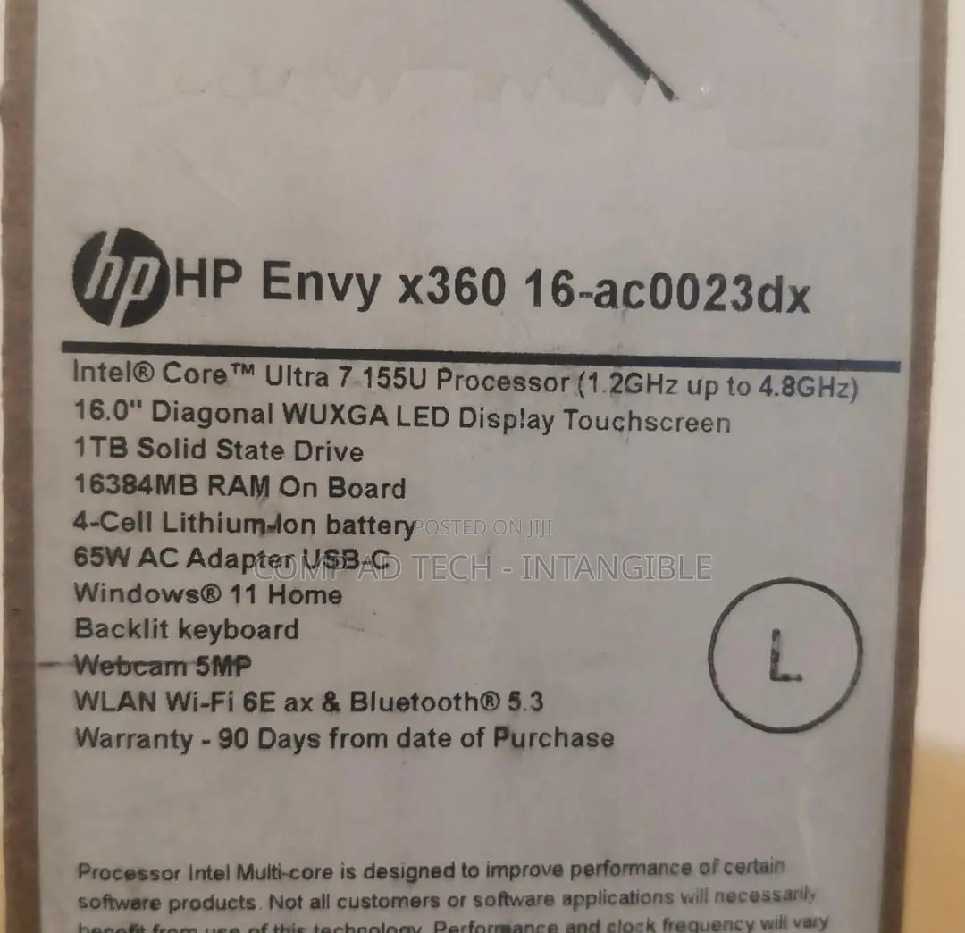 New Laptop HP Envy X360 16GB Intel Core Ultra 7 SSD 1T