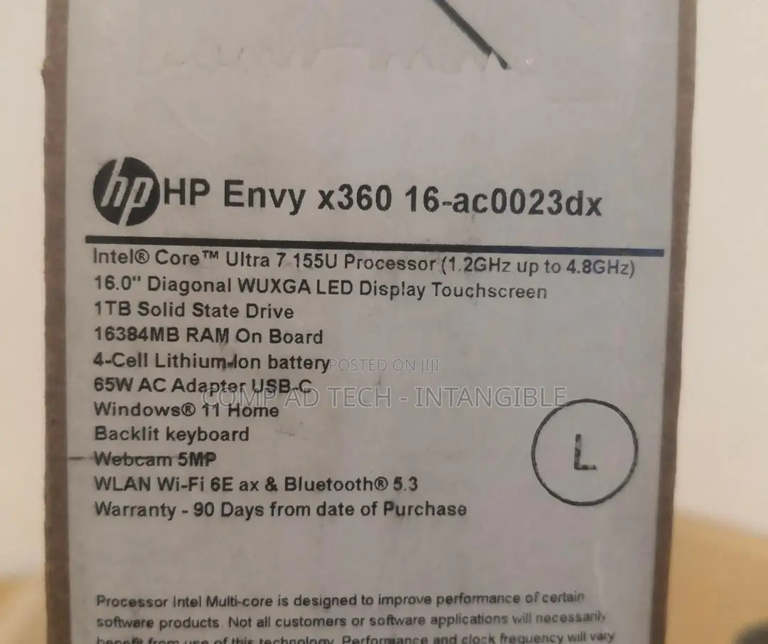 New Laptop HP Envy X360 16GB Intel Core Ultra 7 SSD 1T