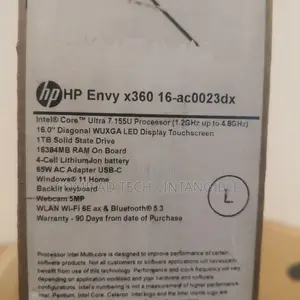 New Laptop HP Envy X360 16GB Intel Core Ultra 7 SSD 1T
