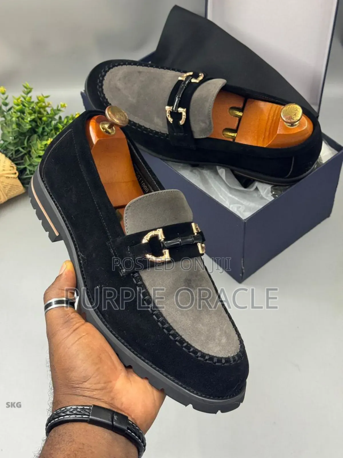 Two-tone Suede Formal Loafers For Men