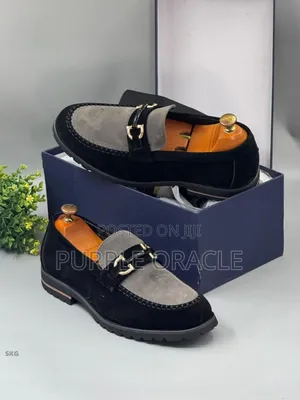 Two-tone Suede Formal Loafers For Men