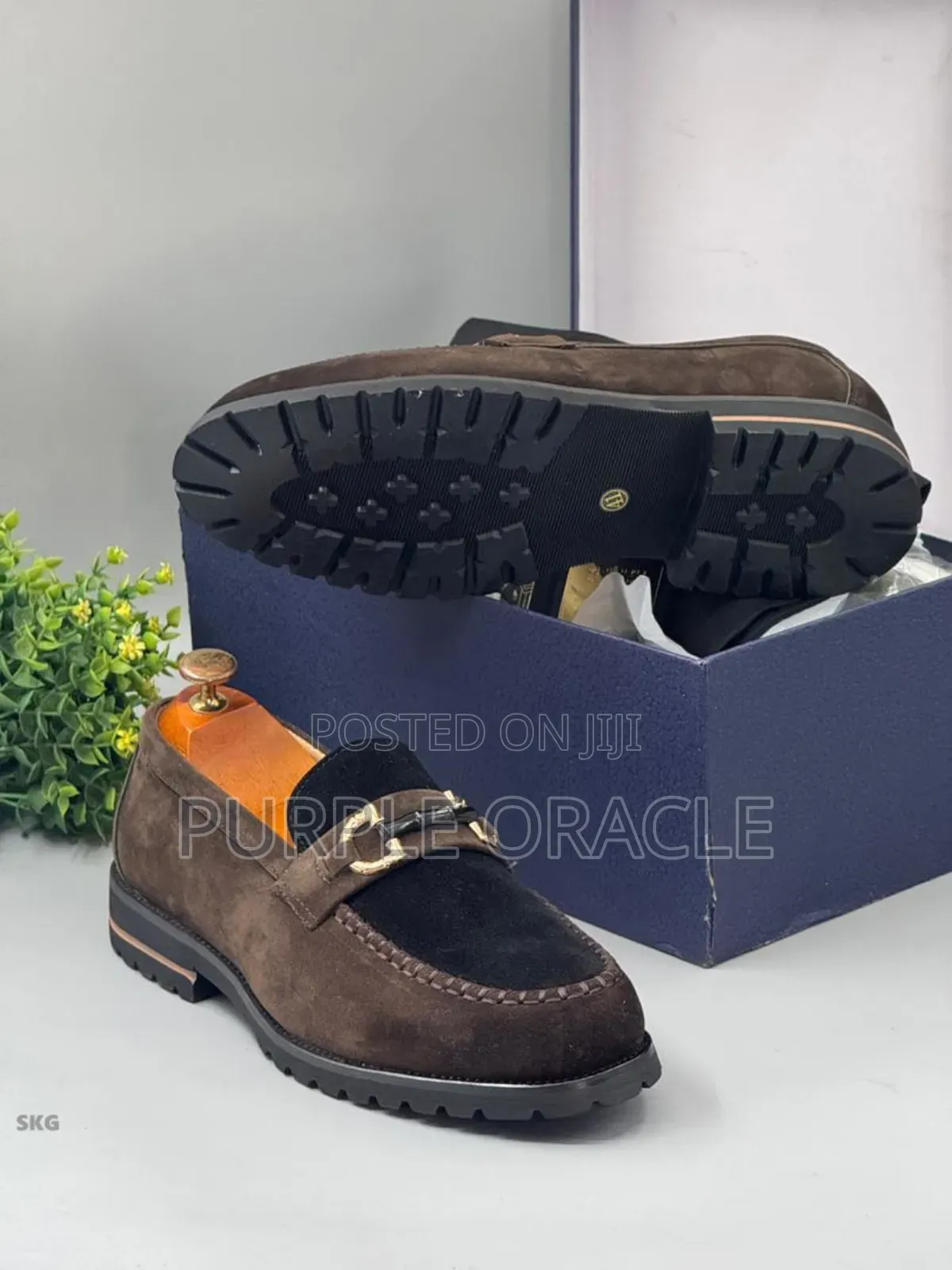Two-tone Suede Formal Loafers For Men