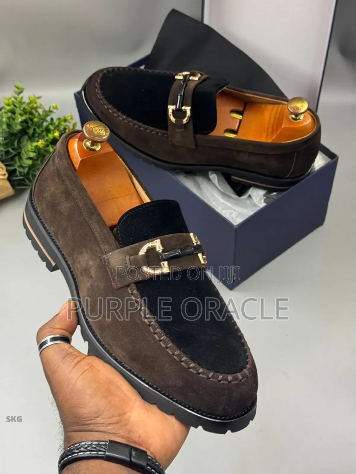 Two-tone Suede Formal Loafers For Men