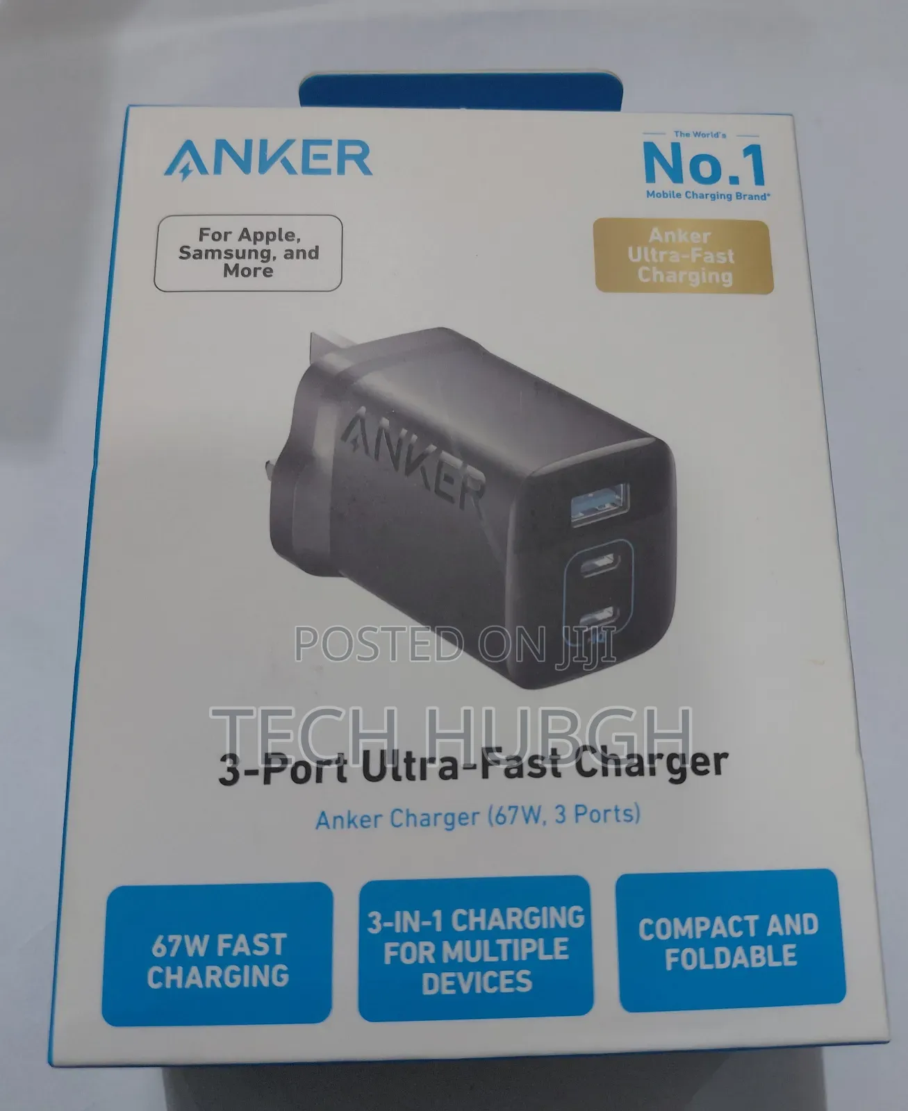 Anker 3-in-1 Ultra Fast Charger 67w, 3 Ports