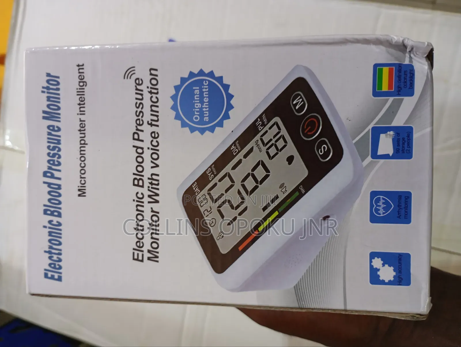 Digital Automatic Blood Pressure Monitor Upper Arm Smart Machine-black