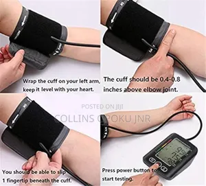 Digital Automatic Blood Pressure Monitor Upper Arm Smart Machine-black