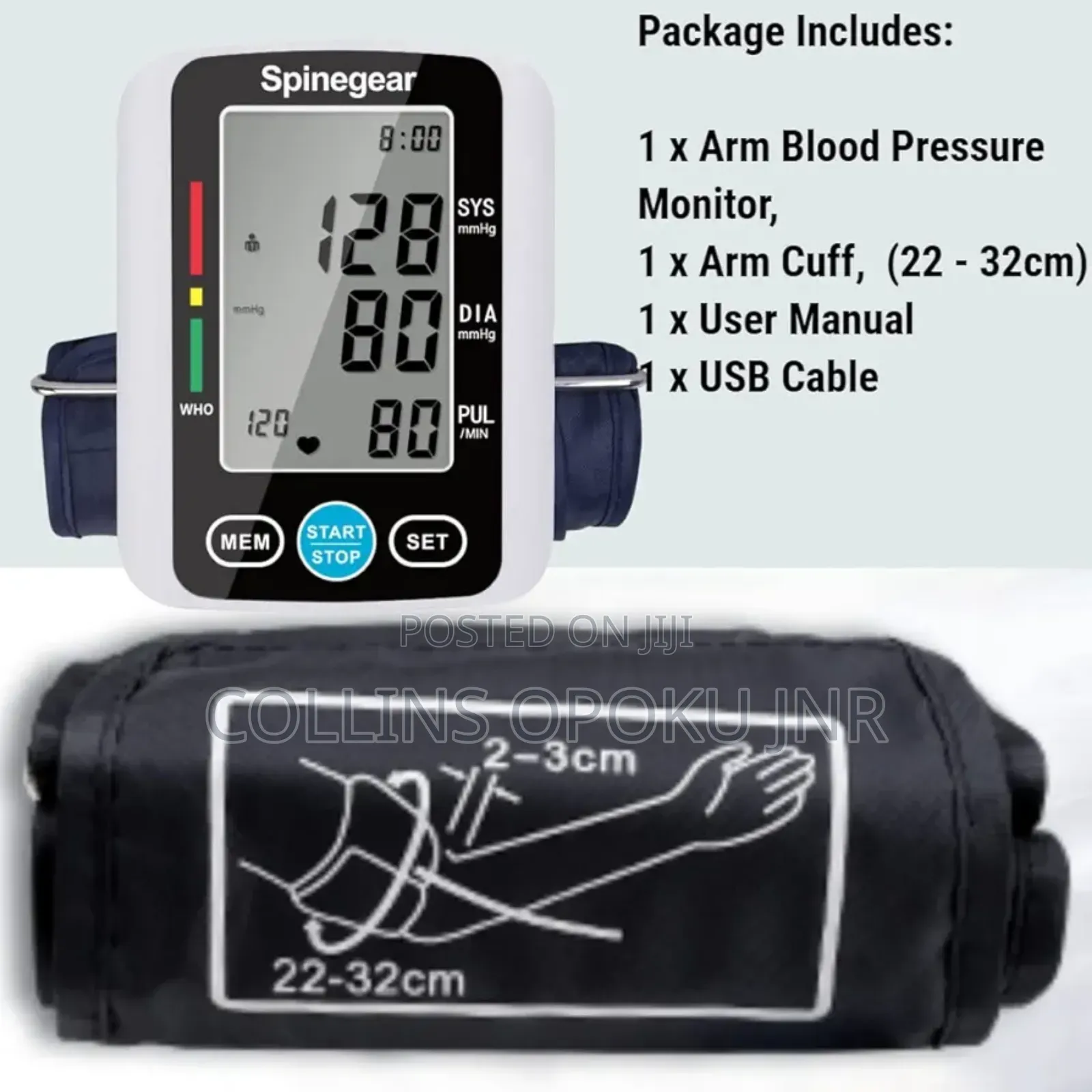 Automatic Blood Pressure Monitor With Voice Recognition - White