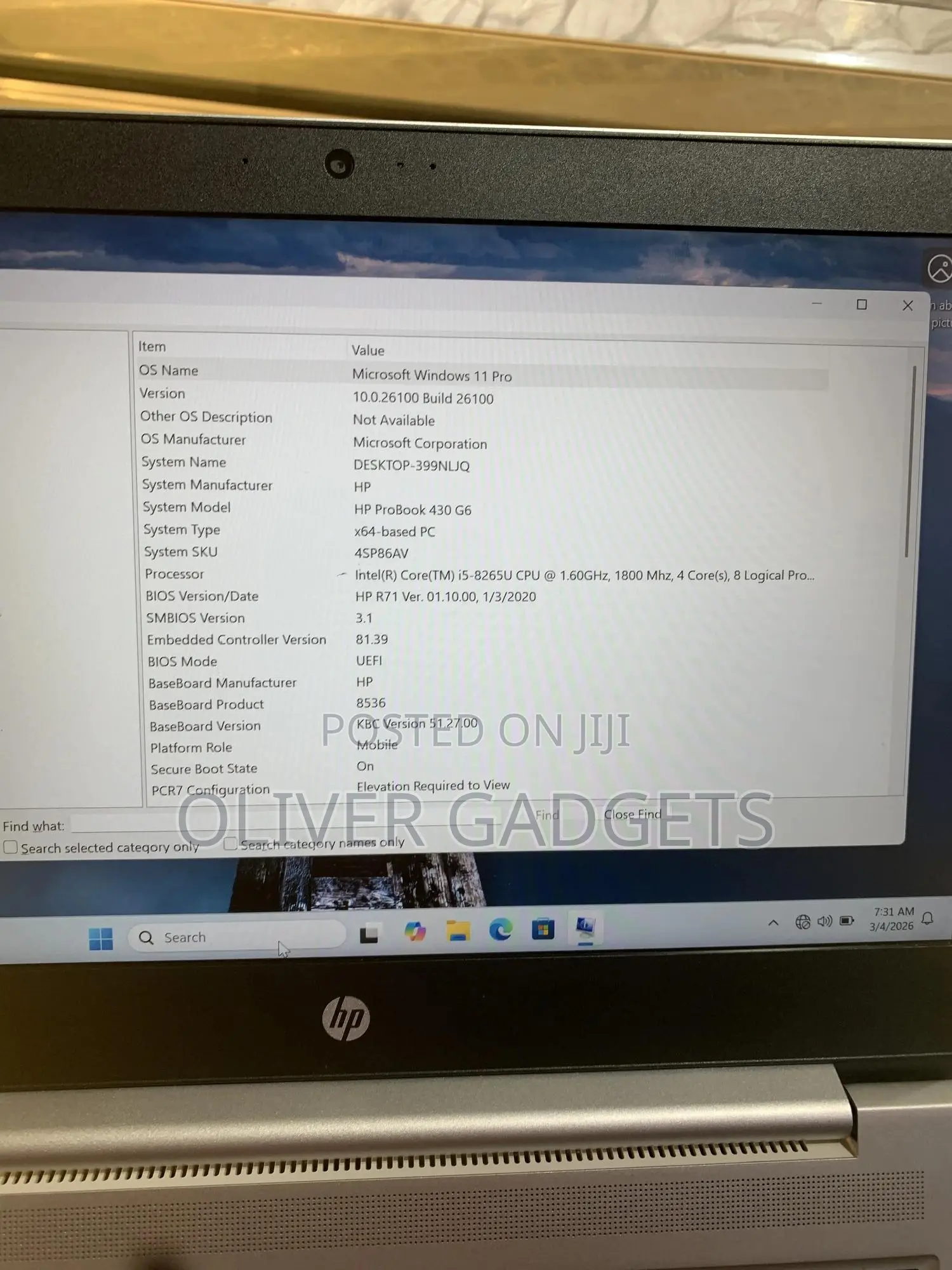 Laptop HP ProBook 430 G6 8GB Intel Core i5 SSD 256GB