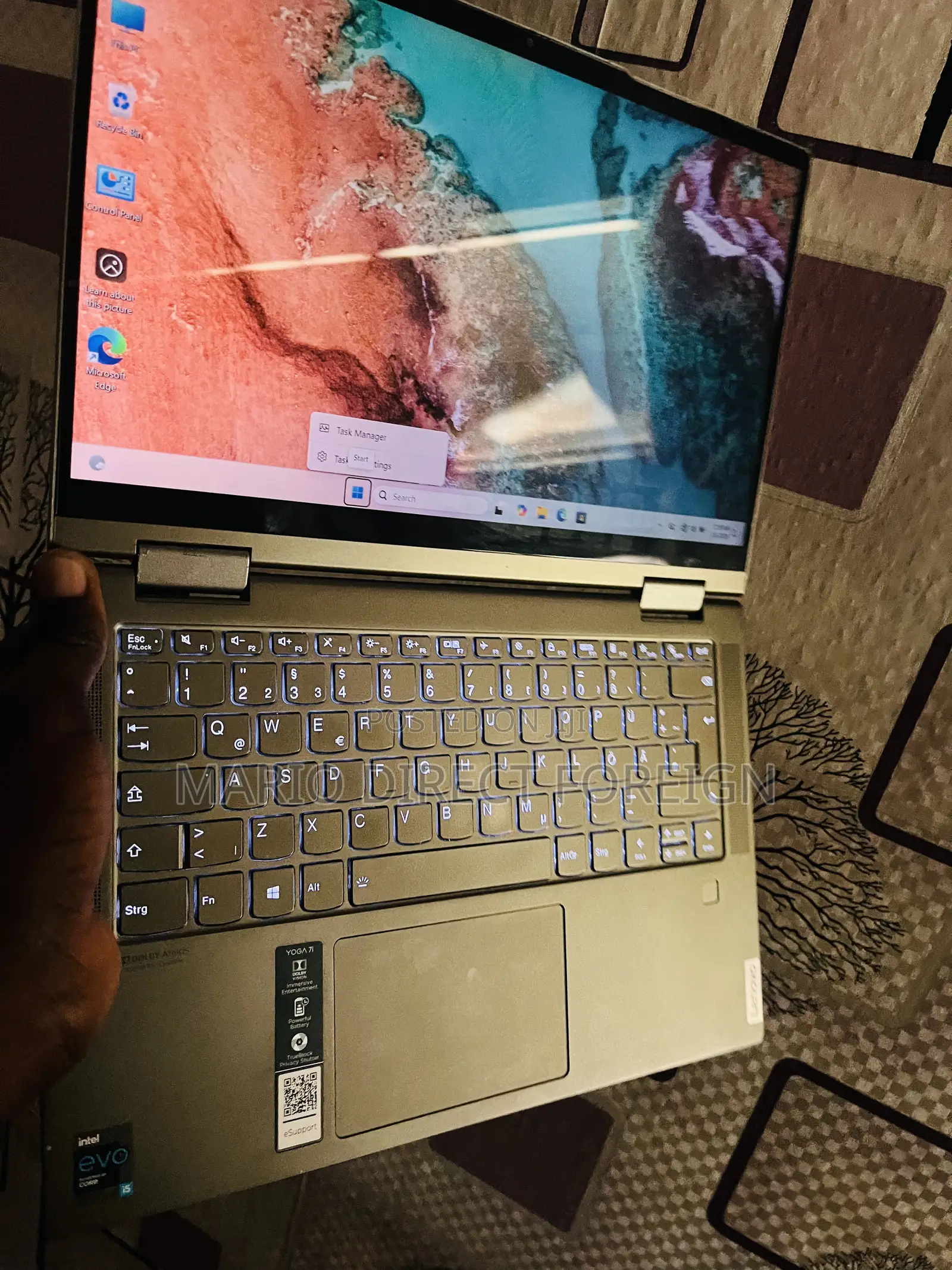 Laptop Lenovo Yoga 7i 8GB Intel Core 5 SSD 512GB