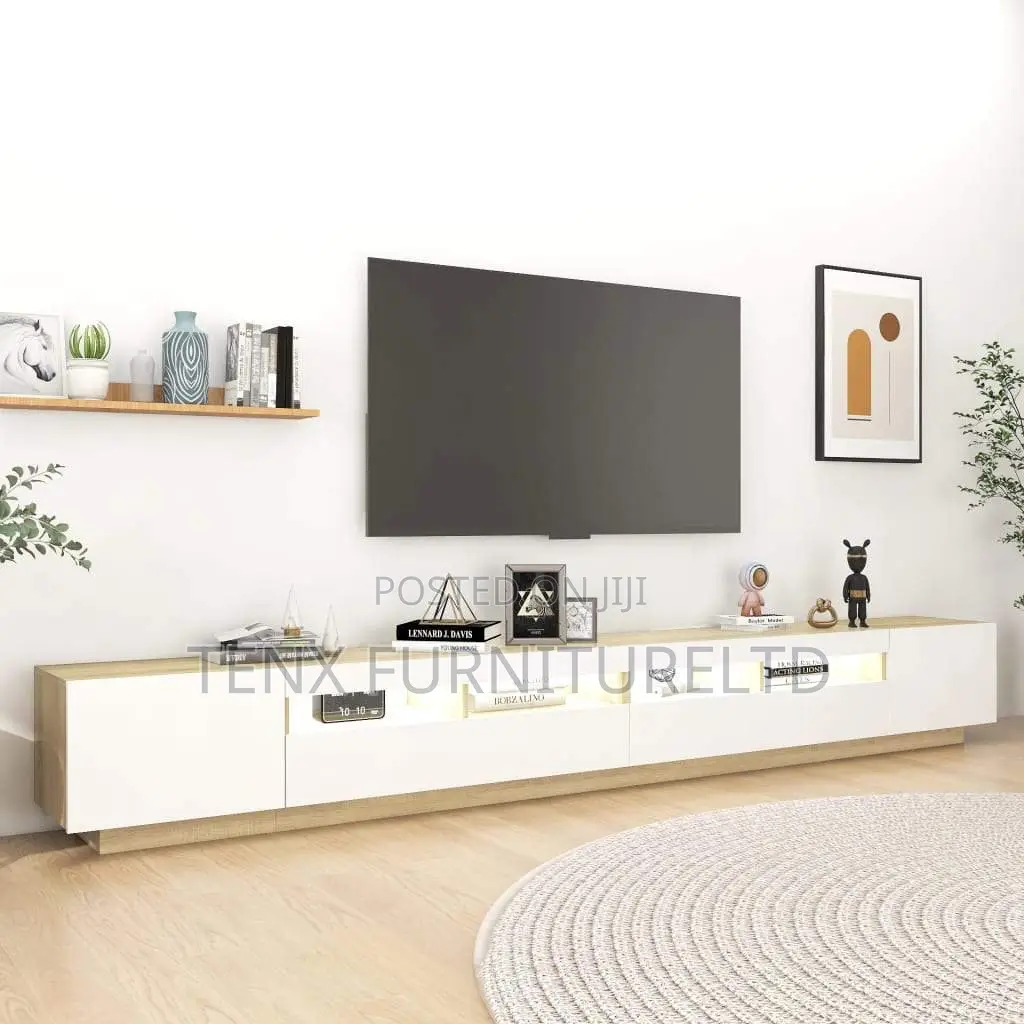 Tv Stand (With Led Lights) Dual Colour