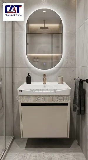 40cm Cabinet Hand Wash Basin With Touchscreen Mirror 8503-40