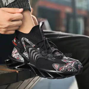 Black Blade Sole Sneakers