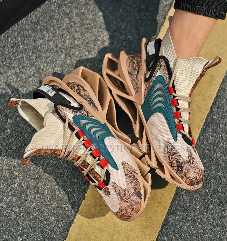 Brown Blade Sole Sneakers