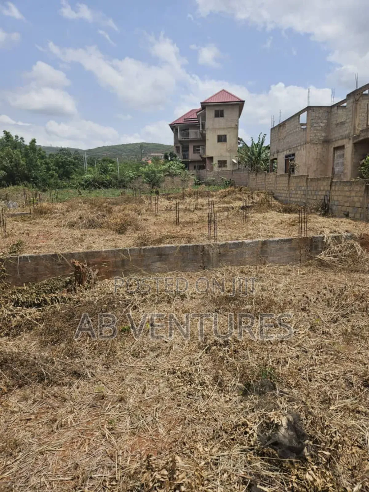 Land for Sale Ghc150,000 With 3 Bedroom Foundation on It