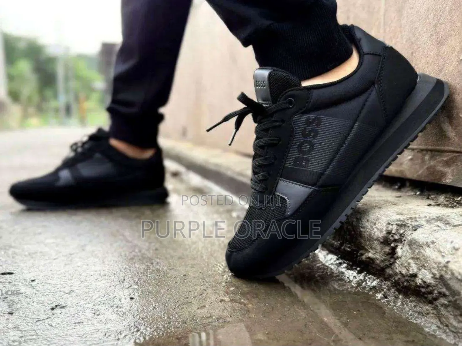 Boss Black Lace-up Sneakers