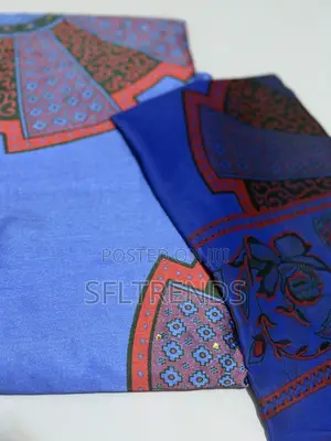 Printed Silk and Chiffon Fabric Bundle – 6 Yards (4y Silk, 2y Chiffon)