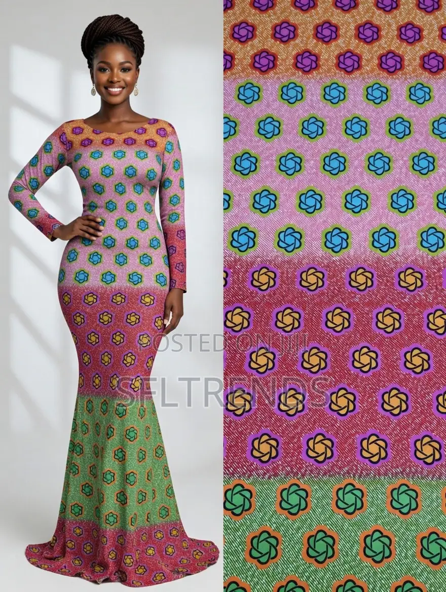 Stretch Lycra Chiffon Fabric Combo