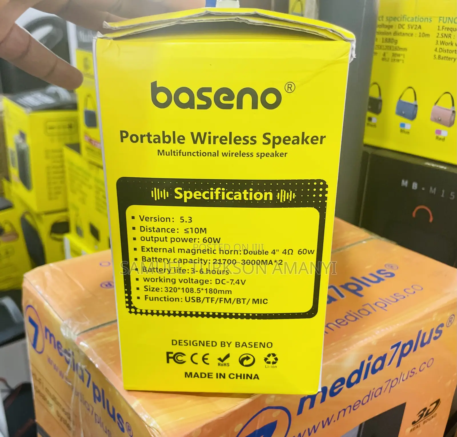 Baseno Bas-075 60w Wireless Bluetooth Speaker With Led Lights