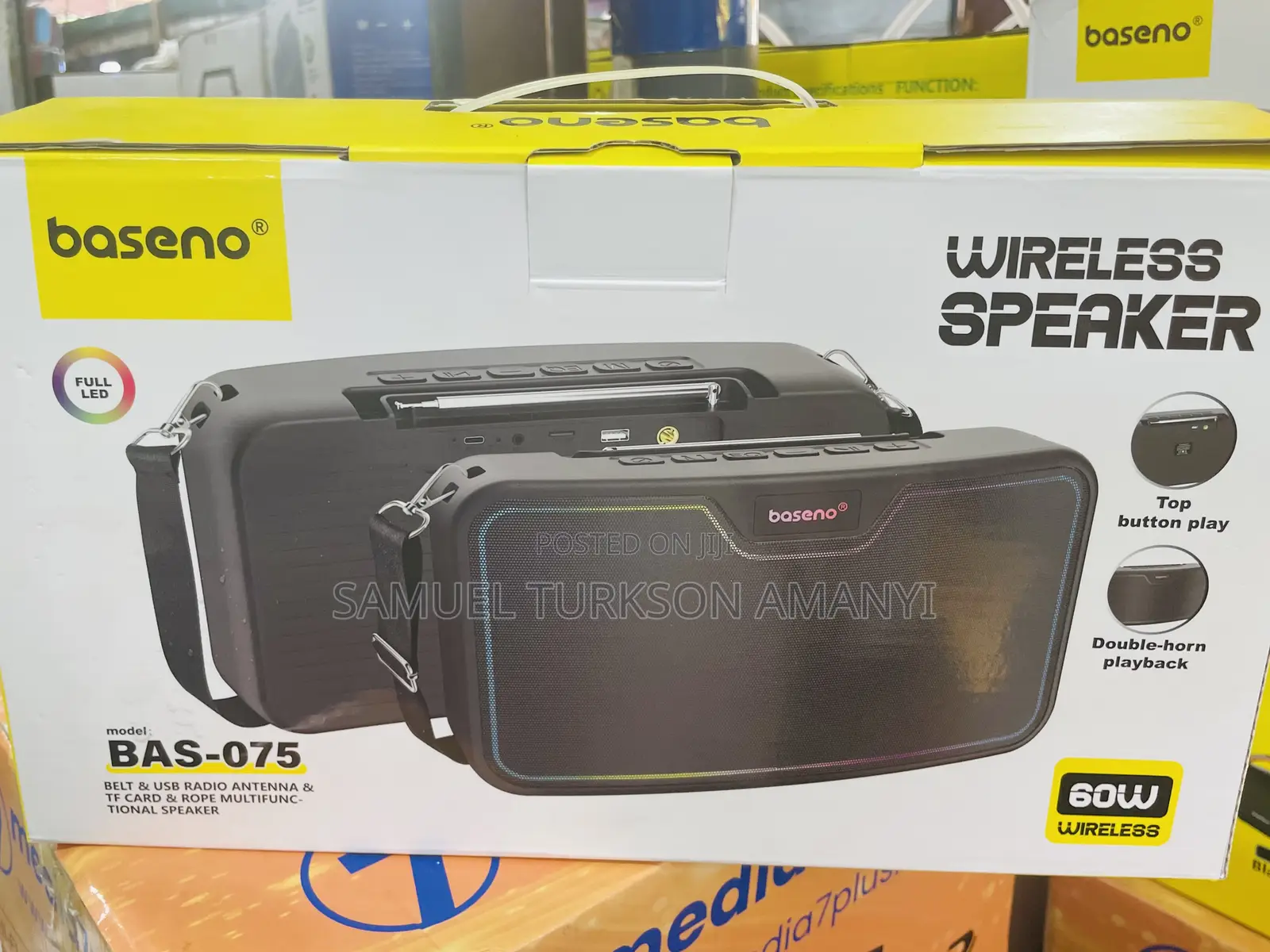 Baseno Bas-075 60w Wireless Bluetooth Speaker With Led Lights