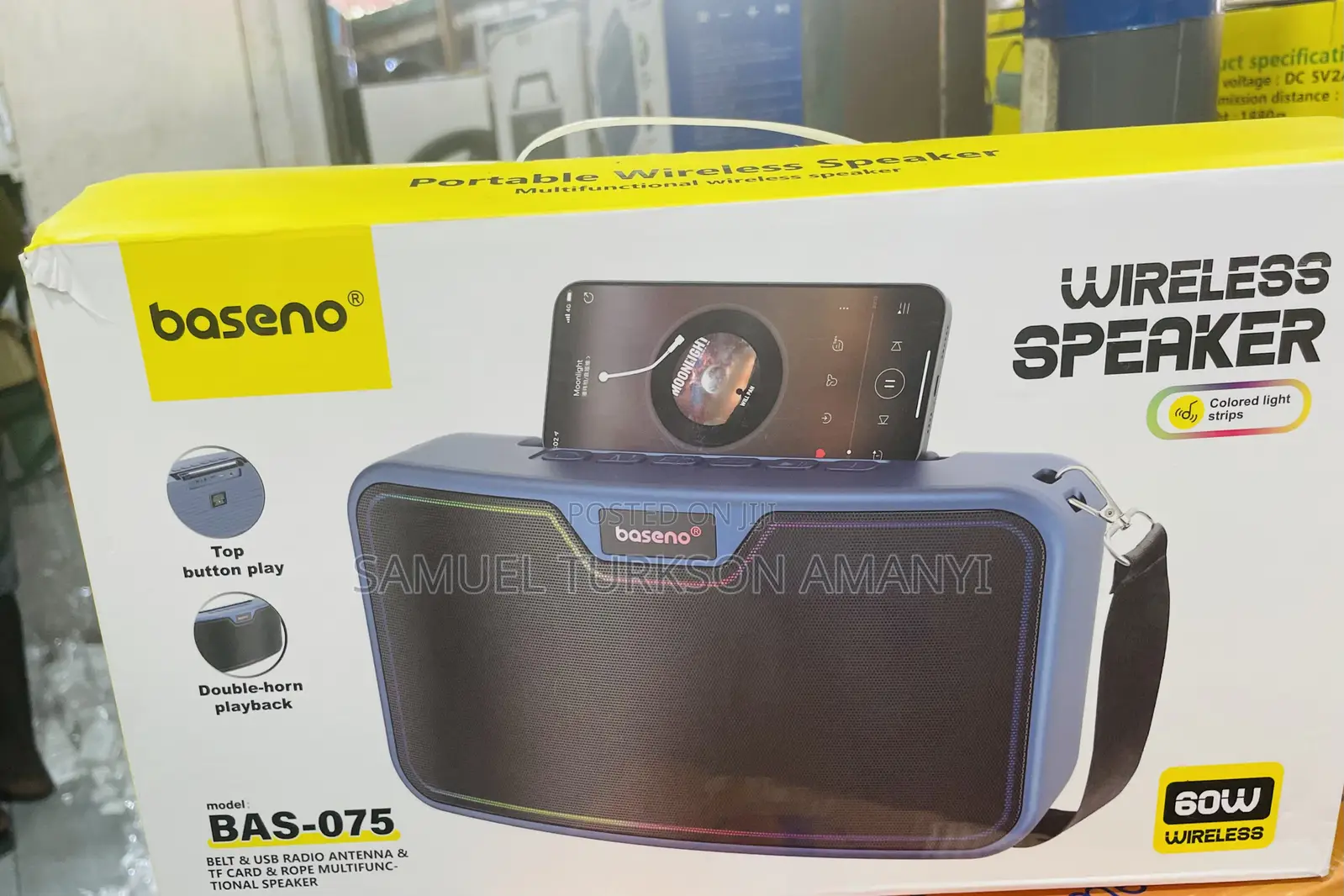 Baseno Bas-075 60w Wireless Bluetooth Speaker With Led Lights