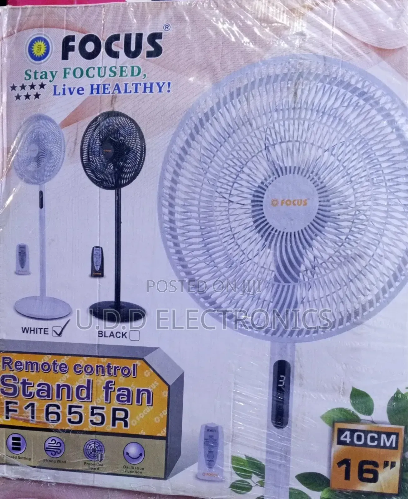 Focus Remote Standing Fan