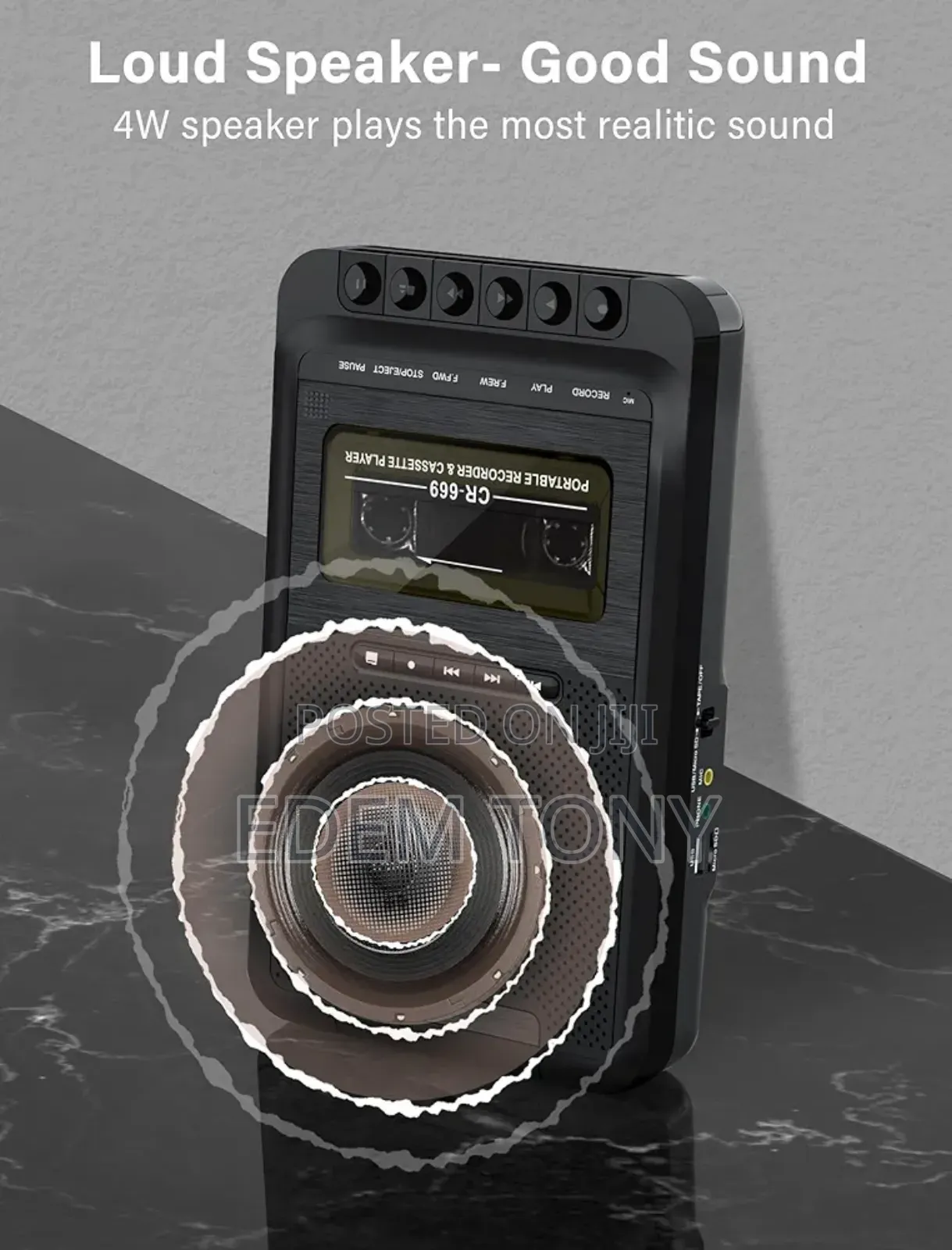 Vintage Portable Cassette Player and Recorder