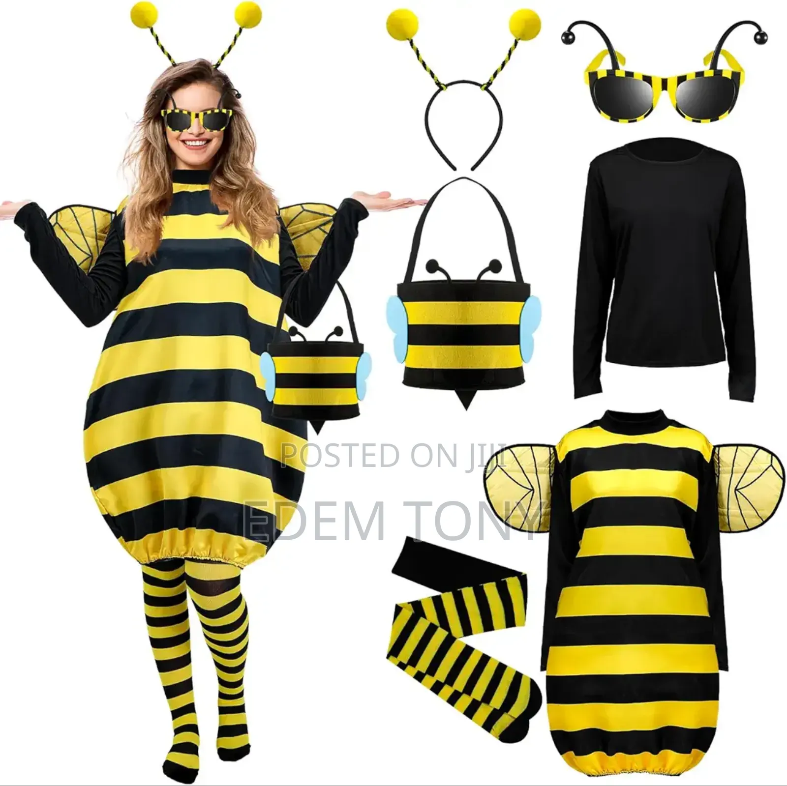 6-Piece Women's Bumble Bee Costume Set