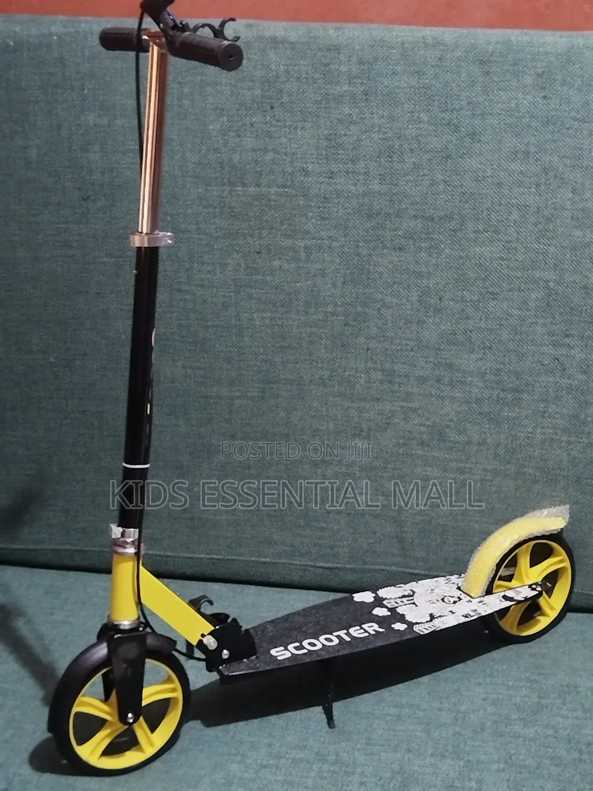 Yellow Large Wheels Scooter for 9 to Adults