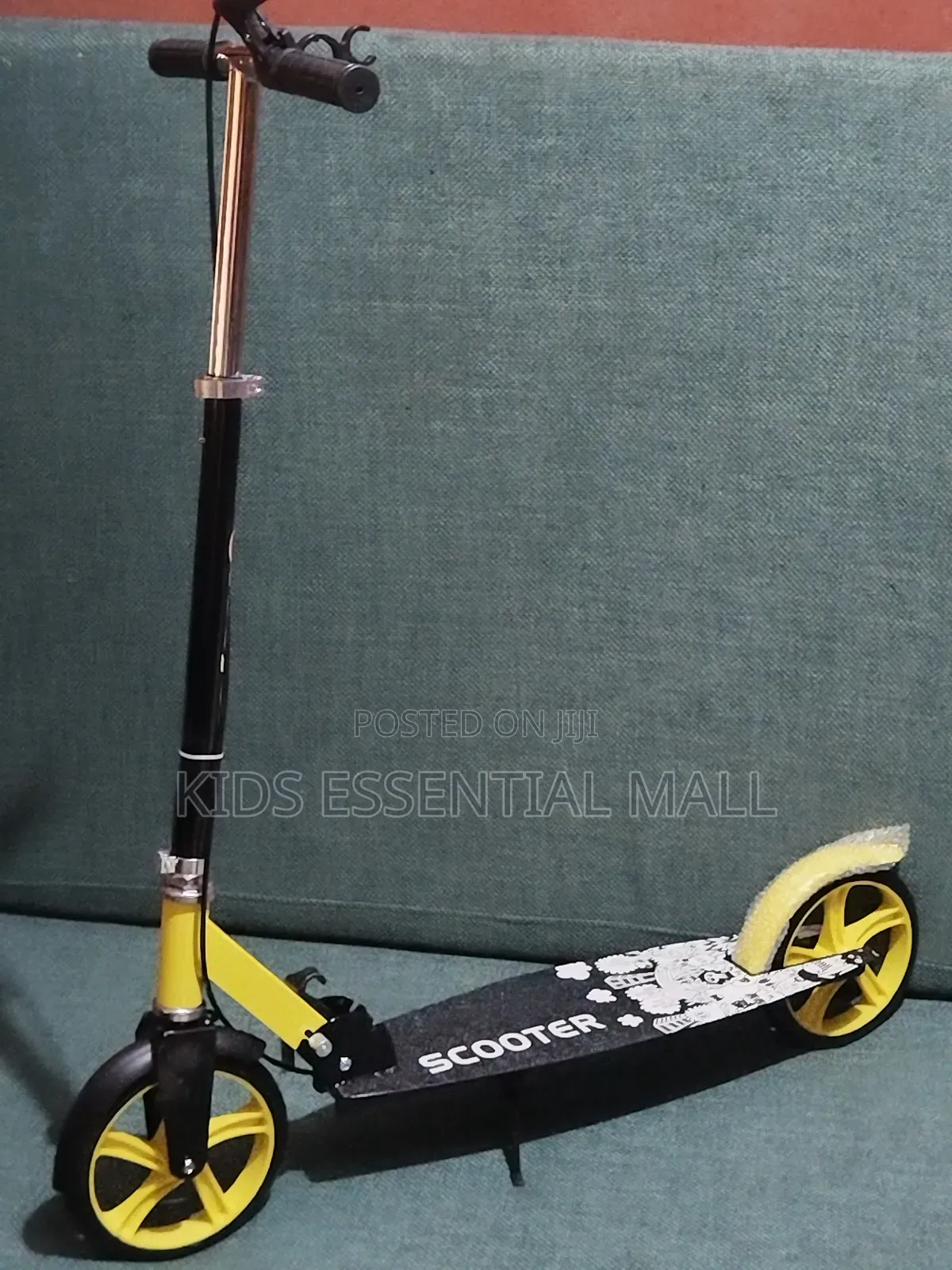 Yellow Large Wheels Scooter for 9 to Adults