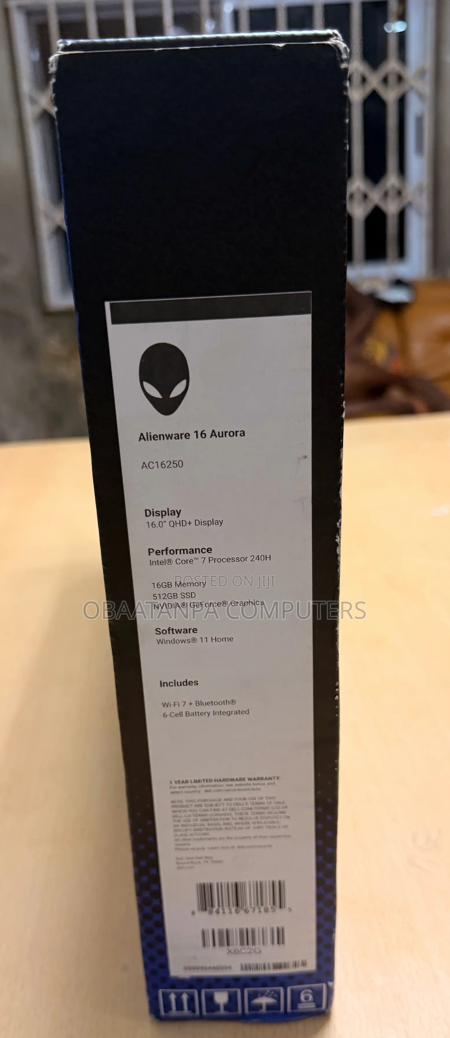New Laptop Dell Alienware 16 Aurora 16GB Intel Core Ultra 7 SSD 512GB