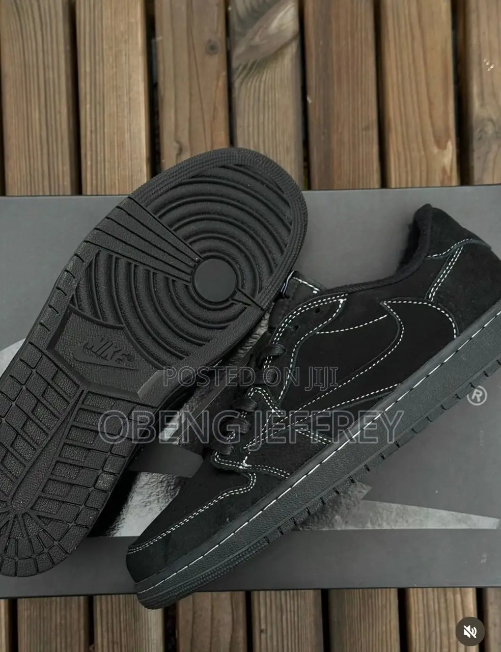 Original Air Jordan 1 Low Travis Scott Black Phantom