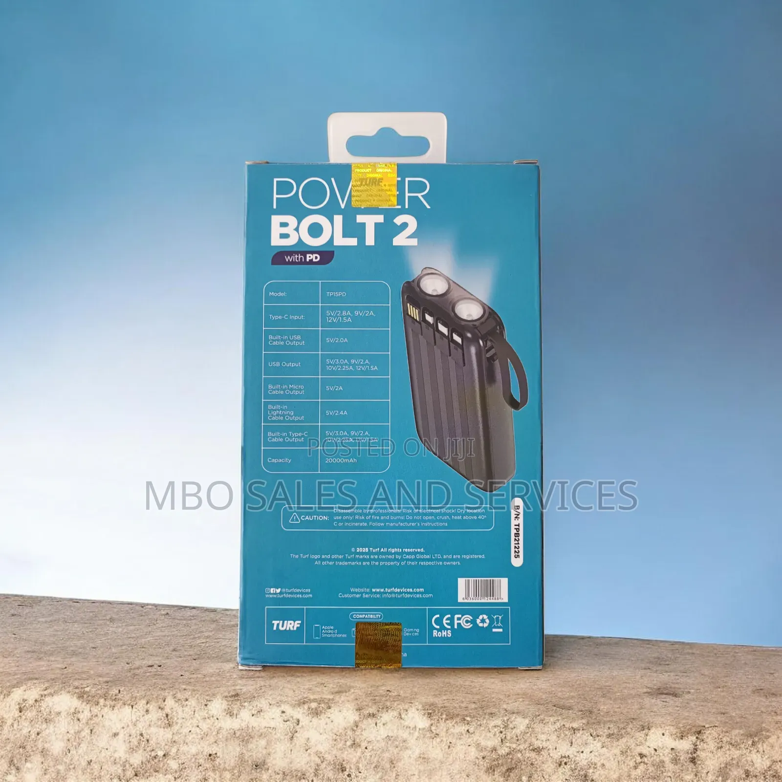 Turf Power Bolt 2 20000mah Powerbank With Pd