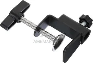 Desk Clamp C-Clamp Base for Microphone Arm / Table Lamp Mount – Black